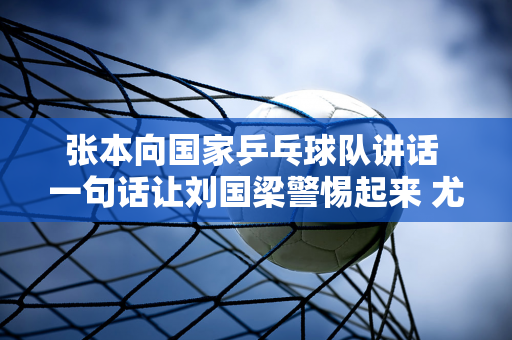 张本向国家乒乓球队讲话 一句话让刘国梁警惕起来 尤其是沙头组合